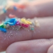 microplastics on a finger